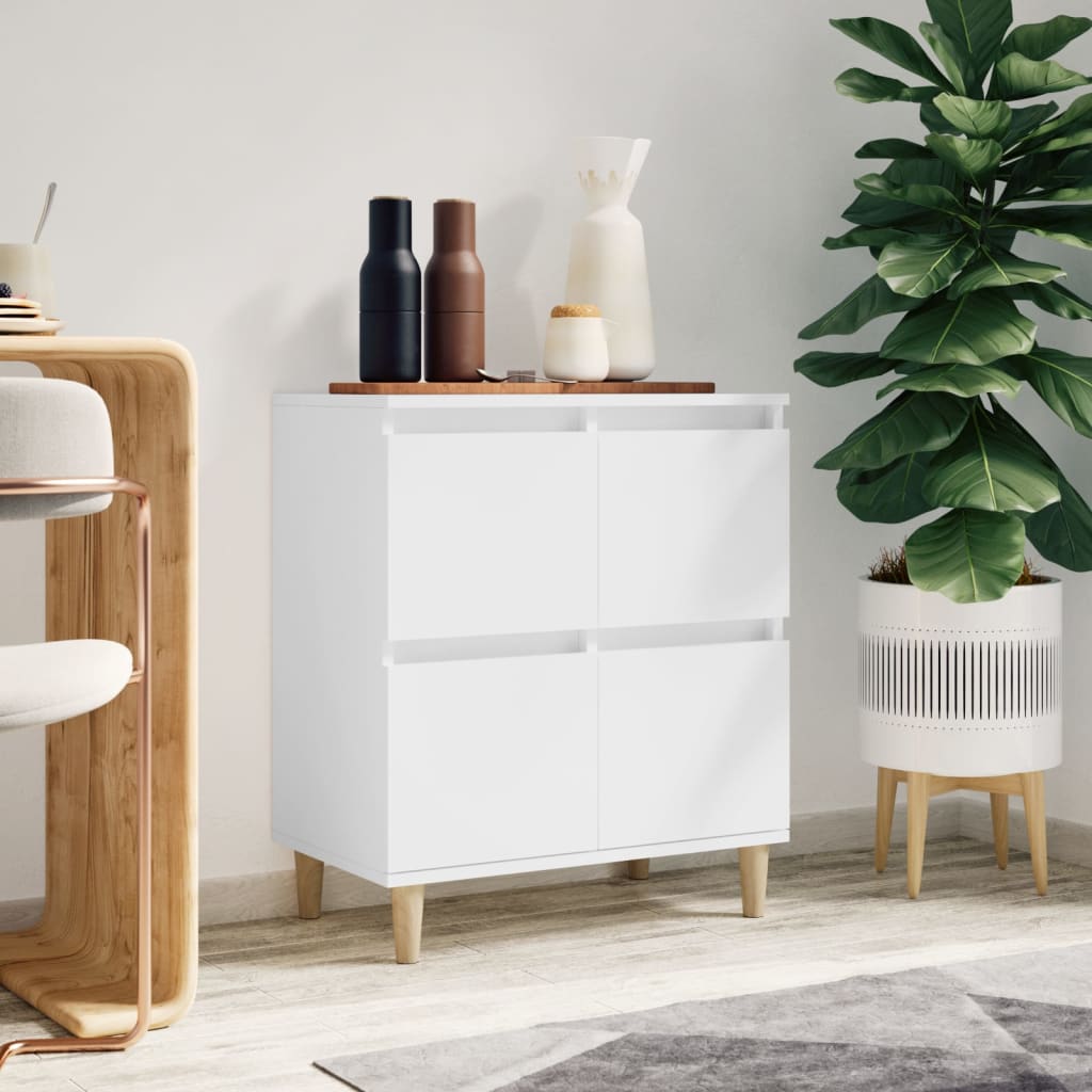 skænk 60x35x70 cm konstrueret træ hvid