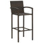 barstole 2 stk. polyrattan brun
