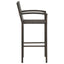 barstole 2 stk. polyrattan brun