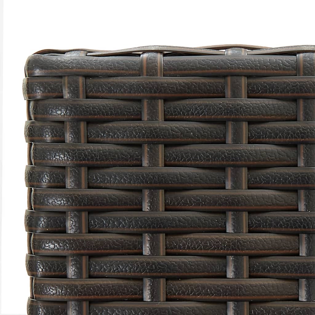 barstole 2 stk. polyrattan brun