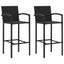 barstole 2 stk. polyrattan sort