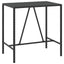barbord med glasplade 110x70x110 cm polyrattan sort