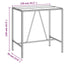 barbord med glasplade 110x70x110 cm polyrattan sort