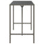 barbord med glasplade 180x70x110 cm polyrattan grå