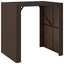 barbord med glasplade 105x80x110 cm polyrattan brun