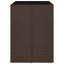 barbord med glasplade 105x80x110 cm polyrattan brun