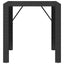 barbord med glasplade 105x80x110 cm polyrattan sort