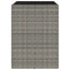 barbord med glasplade 105x80x110 cm polyrattan grå