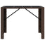 barbord med glasplade 145x80x110 cm polyrattan brun