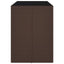 barbord med glasplade 145x80x110 cm polyrattan brun