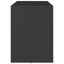 barbord med glasplade 145x80x110 cm polyrattan sort