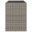 barbord med glasplade 145x80x110 cm polyrattan grå