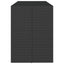 barbord med glasplade 185x80x110 cm polyrattan sort
