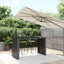 barbord med glasplade 185x80x110 cm polyrattan sort