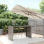 barbord med glasplade 185x80x110 cm polyrattan grå