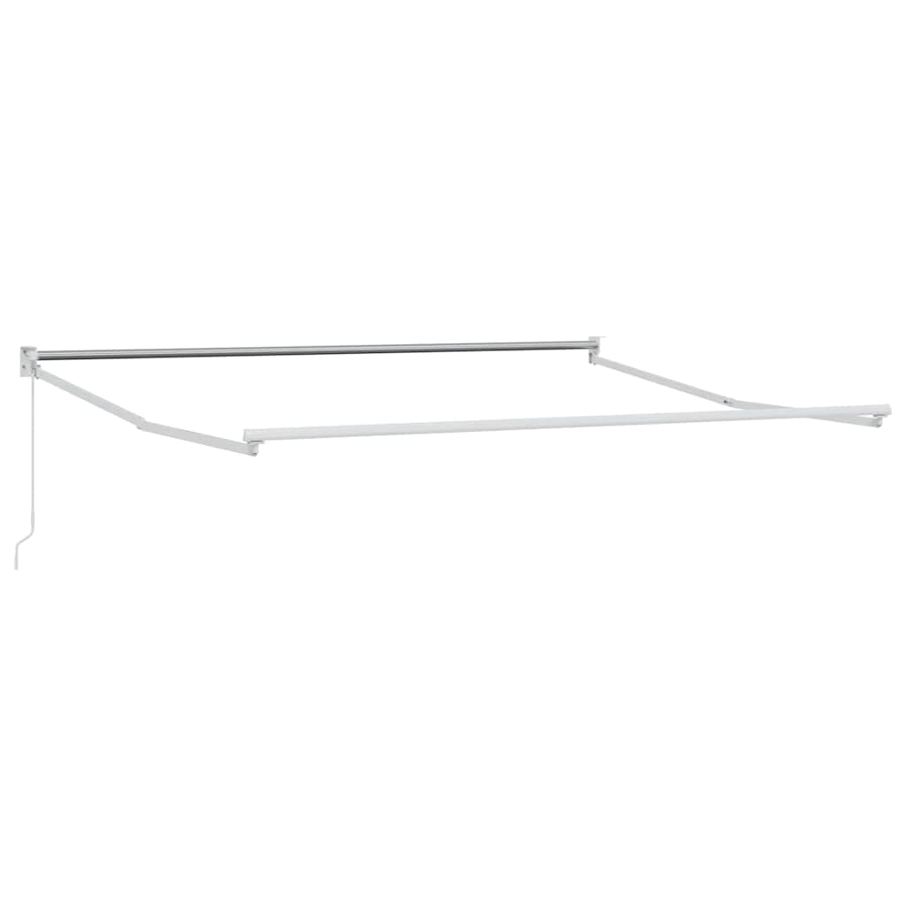 Udtrækkelig markisedel Hvid 300 x 250 cm Aluminium
