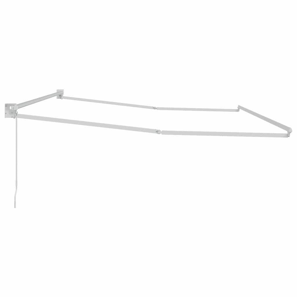 Udtrækkelig markisedel Hvid 400 × 300 cm Aluminium