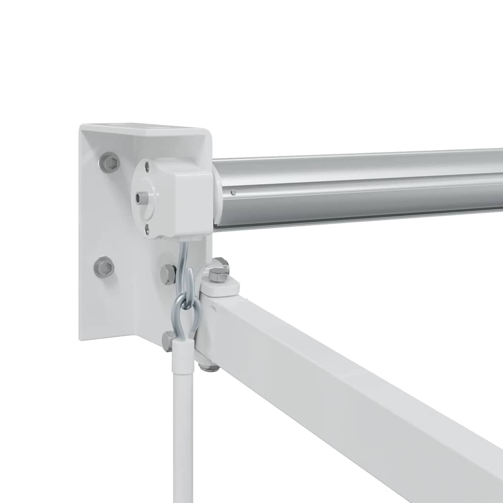Udtrækkelig markisedel Hvid 450 × 300 cm Aluminium