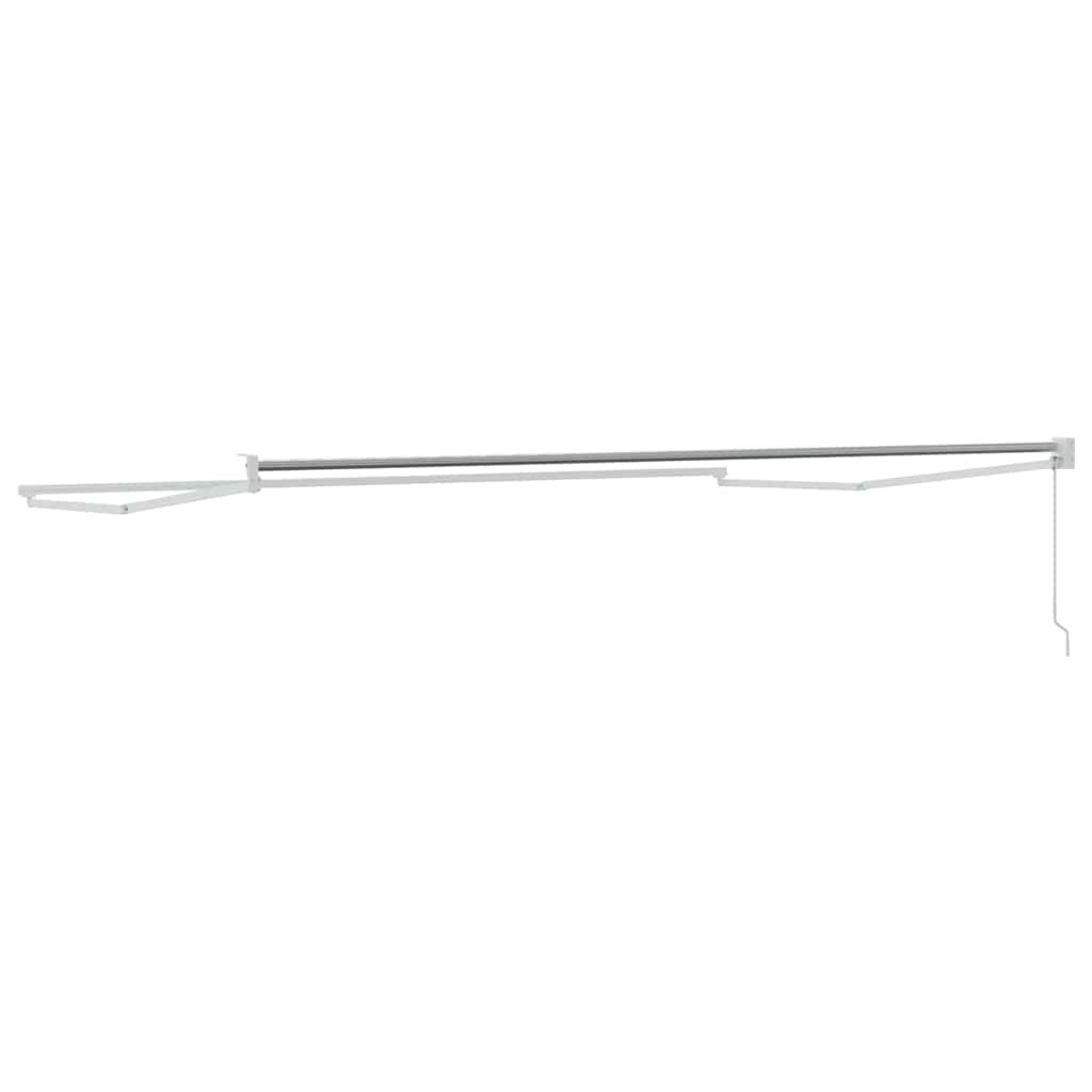 Udtrækkelig markisedel Hvid 450 × 300 cm Aluminium