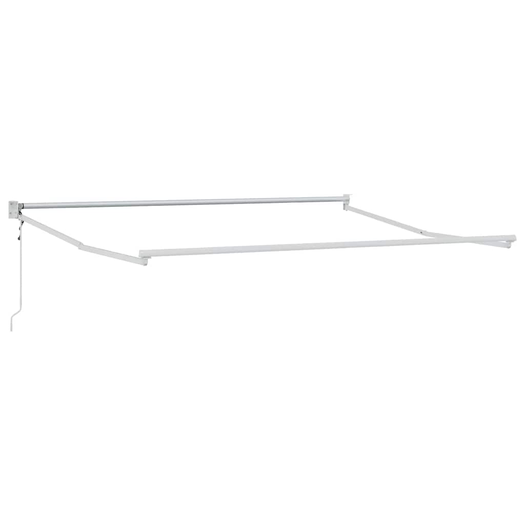 Udtrækkelig markisedel Hvid 350 x 250 cm Aluminium