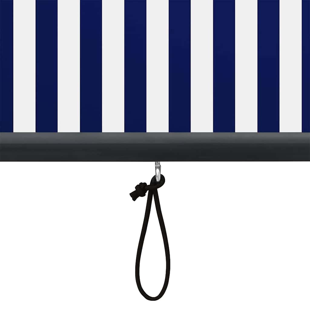 Rullegardin Blå og Hvid 180 x 250 cm Stof og Aluminium
