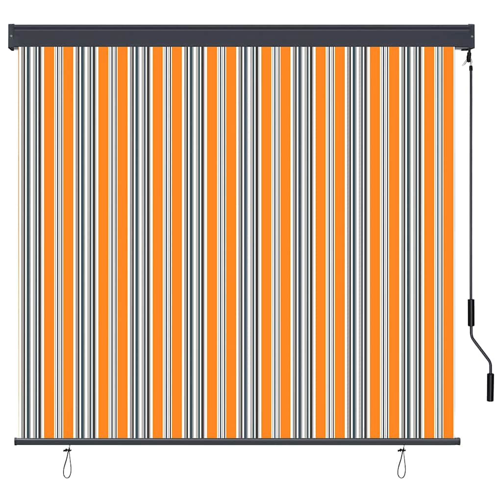 Rullegardin Gul og Blå 180 x 250 cm Stof og Aluminium