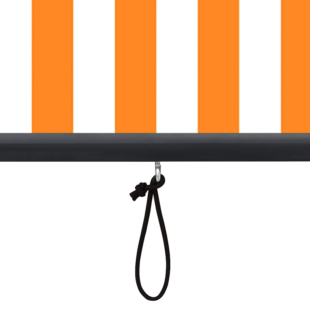Rullegardin Hvid og Orange 180 x 250 cm Stof og Aluminium
