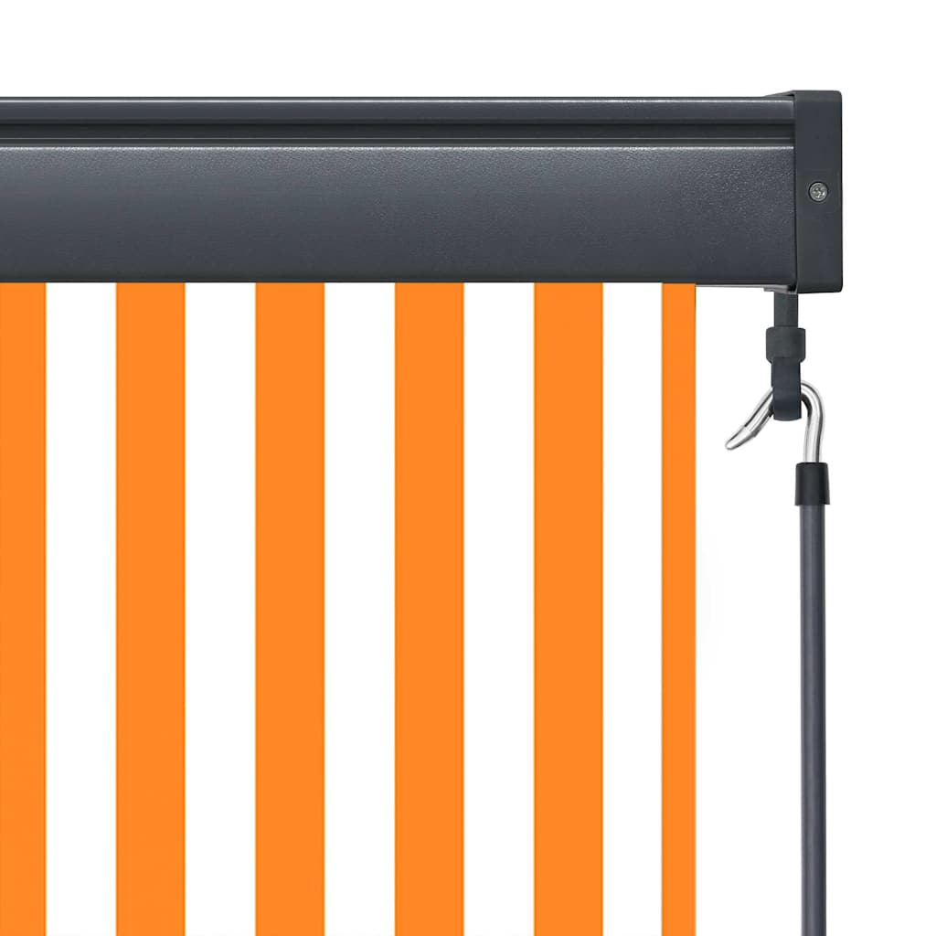 Rullegardin Hvid og Orange 180 x 250 cm Stof og Aluminium