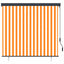 Rullegardin Hvid og Orange 180 x 250 cm Stof og Aluminium