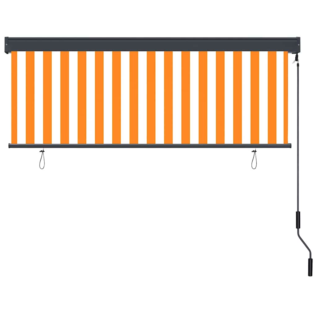 Rullegardin Hvid og Orange 180 x 250 cm Stof og Aluminium