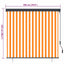 Rullegardin Hvid og Orange 180 x 250 cm Stof og Aluminium