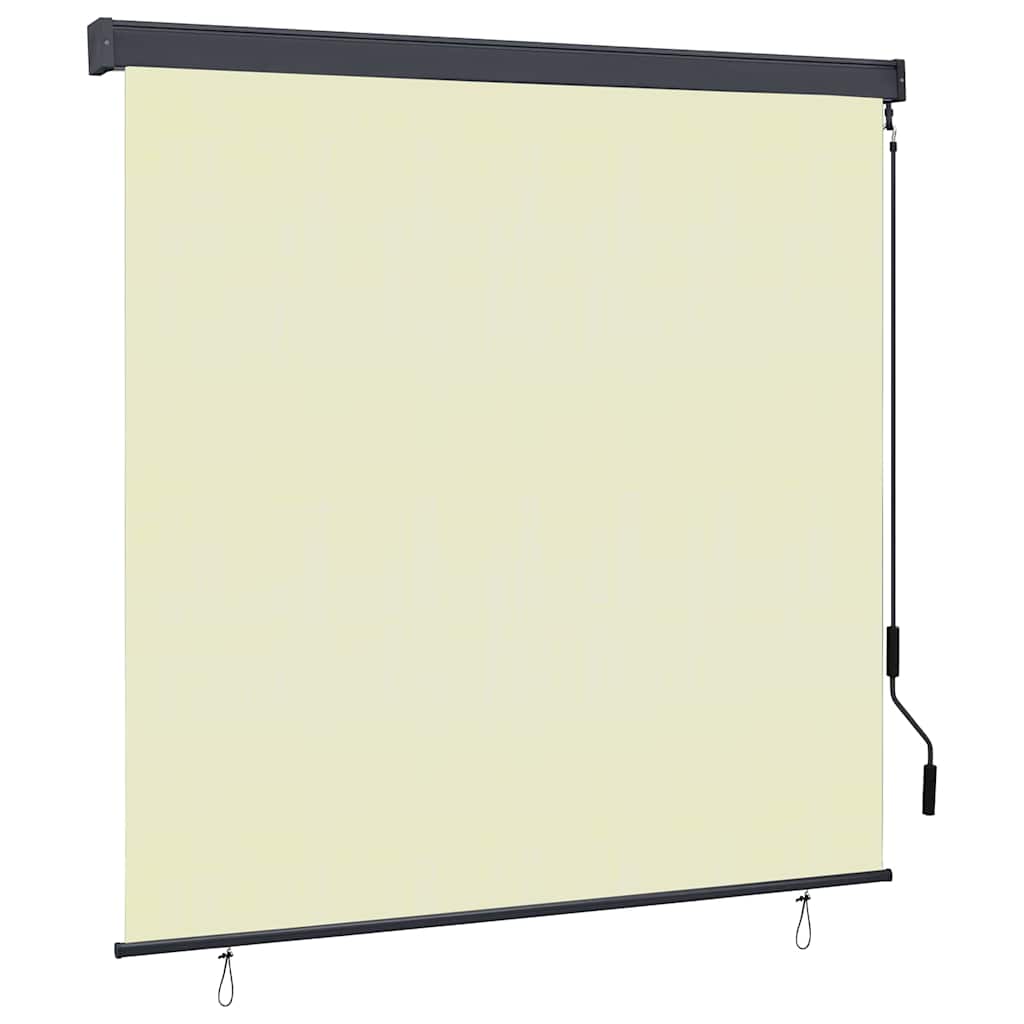 Rullegardin Cremefarvet 180 x 250 cm Stof og Aluminium
