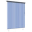 Rullegardin Blå og Hvid 200 x 250 cm Stof og Aluminium