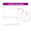 Rullegardin Cremefarvet 220 x 250 cm Stof og Aluminium