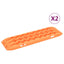 frikørselsplader 2 stk. 106x30,5x7 cm nylon orange