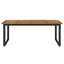 havebord med U-formede ben 200x90x75 cm massivt akacietræ