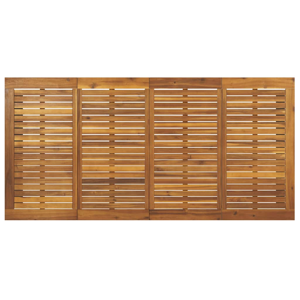 havebord med U-formede ben 200x90x75 cm massivt akacietræ