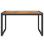 havebord med U-formede ben 140x80x75 cm massivt akacietræ