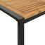 havebord med U-formede ben 140x80x75 cm massivt akacietræ