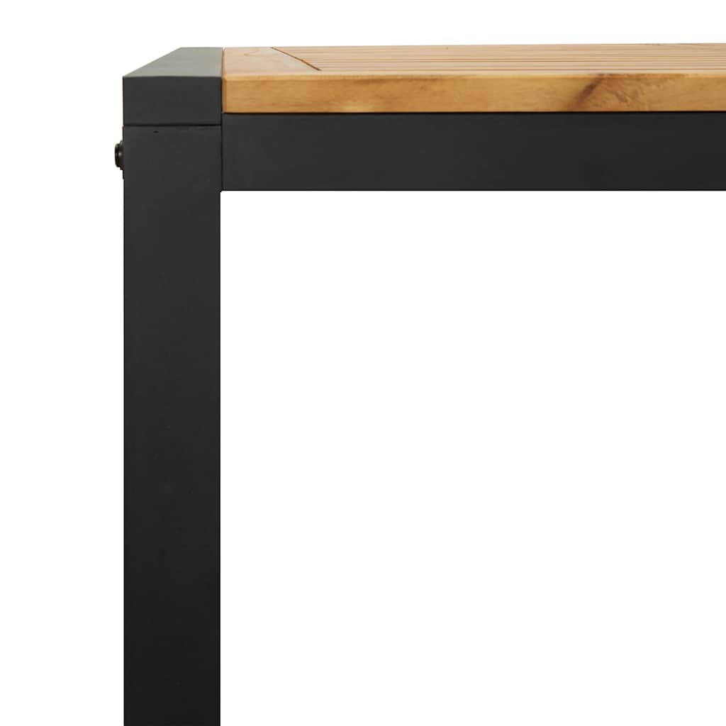 havebord med U-formede ben 140x80x75 cm massivt akacietræ