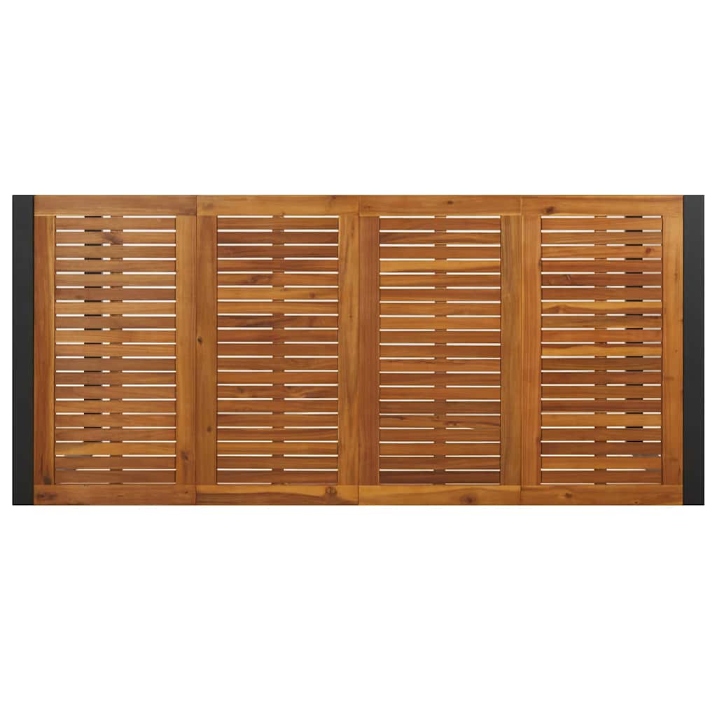 havebord med U-formede ben 200x90x75 cm massivt akacietræ