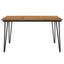 havebord med hairpin-bordben 140x80x75 cm massivt akacietræ