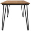 havebord med hairpin-bordben 140x80x75 cm massivt akacietræ