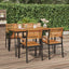 havebord med hairpin-bordben 140x80x75 cm massivt akacietræ