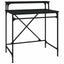 skrivebord 80x50x90 cm konstrueret træ og jern sort