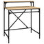 skrivebord 80x50x90 cm konstrueret træ og jern sonoma-eg