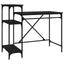 skrivebord m. hylder 105x50x90 cm konstrueret træ og jern sort