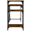 skrivebord m. hylder 105x50x90 cm konstrueret træ jern røget eg