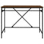 skrivebord 100x50x75 cm konstrueret træ og jern brunt eg