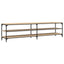 tv-bord 200x30x50 cm konstrueret træ og metal sonoma-eg
